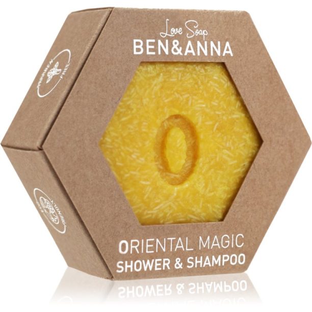 BEN&ANNA Love Soap Shower & Shampoo твърд шампоан и душ гел 2 в 1 Oriental Magic 60 гр. на ниска цена