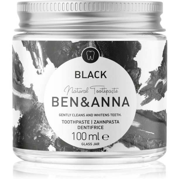 BEN&ANNA Natural Toothpaste Black паста за зъби в стъклен дозатор 100 мл.