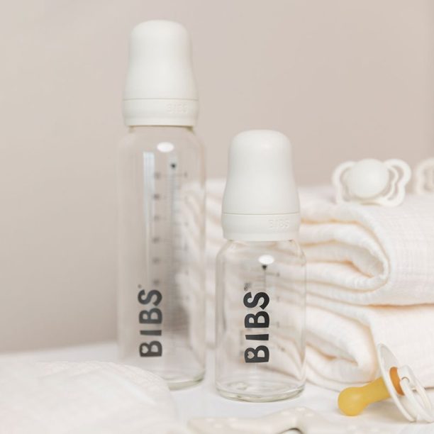 BIBS Baby Glass Bottle 110 ml бебешко шише Ivory 110 мл. на ниска цена