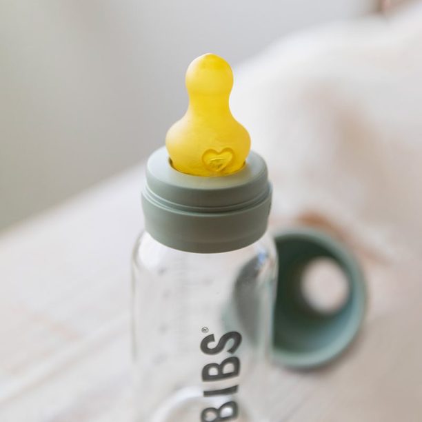 BIBS Baby Glass Bottle 110 ml бебешко шише Sage 110 мл. на ниска цена