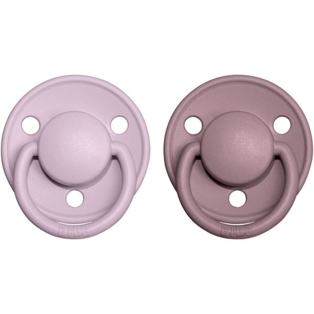 BIBS De Lux Natural Rubber Size 1: 0+ months биберон Dusky Lilac / Heather 2 бр. на ниска цена