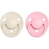 BIBS De Lux Natural Rubber Size 1: 0+ months биберон Ivory / Baby Pink 2 бр.