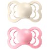 BIBS Supreme Natural Rubber Size 1: 0+ months биберон Ivory / Baby Pink 2 бр.