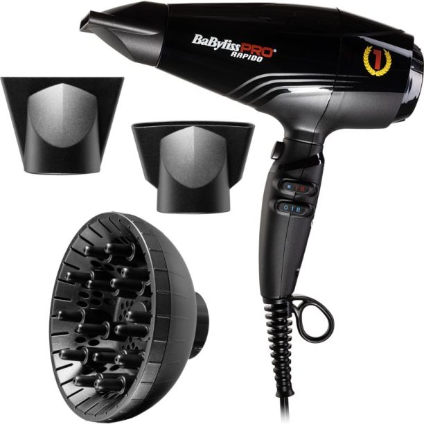 BaByliss PRO Rapido BAB7000IE сешоар Light Black