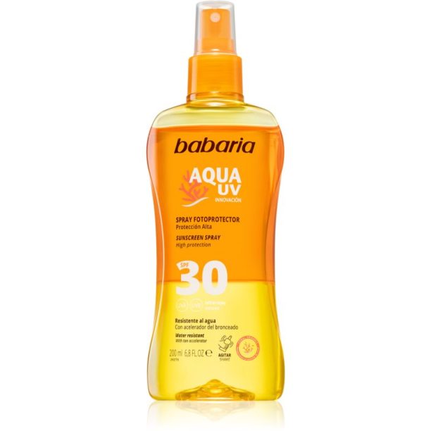 Babaria Sun Aqua UV слънцезащитен спрей SPF 30 200 мл.