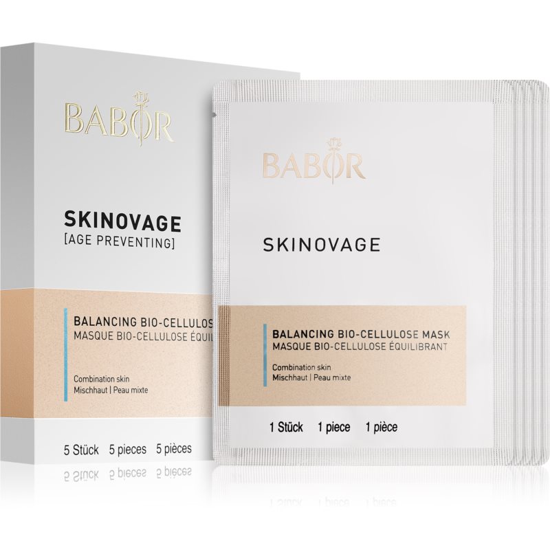 Babor Skinovage Balancing Bio-Cellulose Mask комплект платнени маски 5 бр.