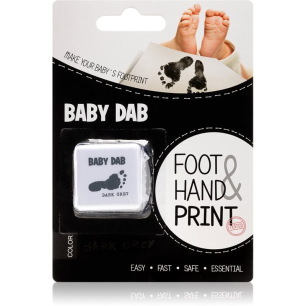 Baby Dab Foot & Hand Print Grey боя за детски печати