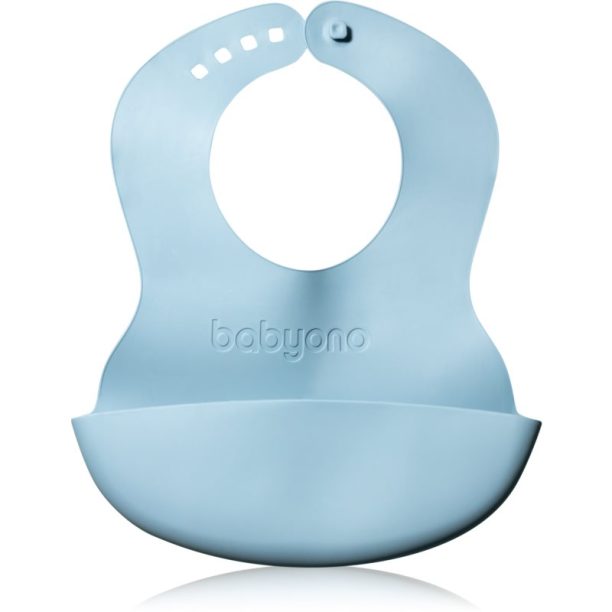 BabyOno Be Active Soft Bib with Adjustable Lock лигавник Blue 6 m+ 1 бр.