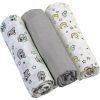 BabyOno Diaper Super Soft пелени от плат Grey 70 × 70 cm 3 бр.