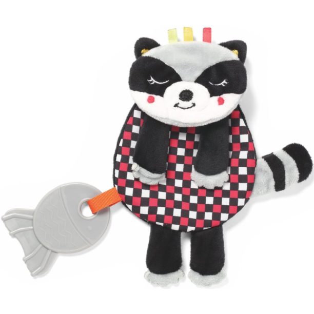 BabyOno Have Fun Cuddly Toy for Babies мека играчка домашен любимец с гризалка Racoon Felix 1 бр.