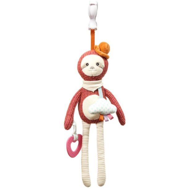 BabyOno Have Fun Pram Hanging Toy with Teether контрастна играчка за окачане с гризалка Sloth Leon 1 бр.