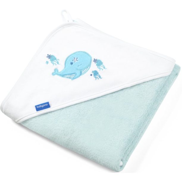 BabyOno Take Care Bamboo Towel хавлия с качулка Blue 85x85 см