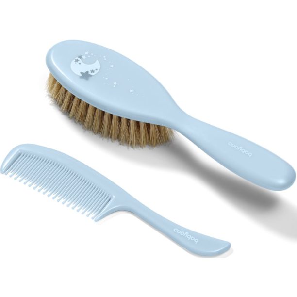 BabyOno Take Care Hairbrush and Comb III комплект Blue (за деца от раждането им)