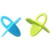 BabyOno Teether гризалка 3m+ Blue + Green 2 бр.