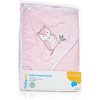 BabyOno Towel Velour хавлия с качулка за деца от раждането им Pink 85x85 см