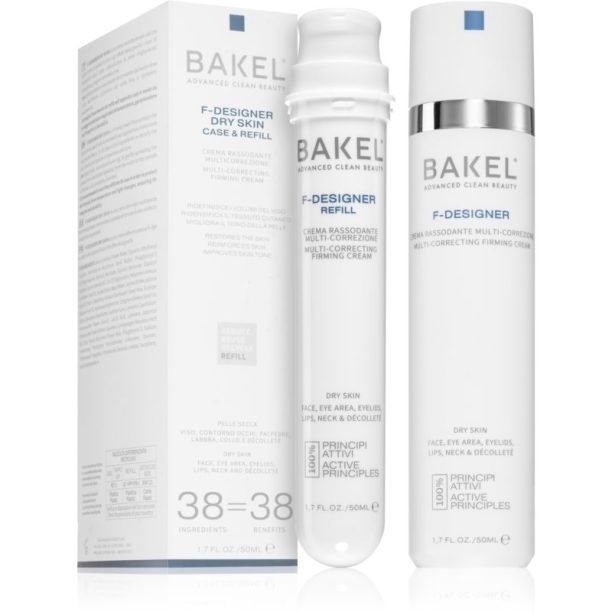 Bakel F-Designer Dry Skin Case & Refill стягащ крем за суха кожа + резервен пълнител 50 мл.