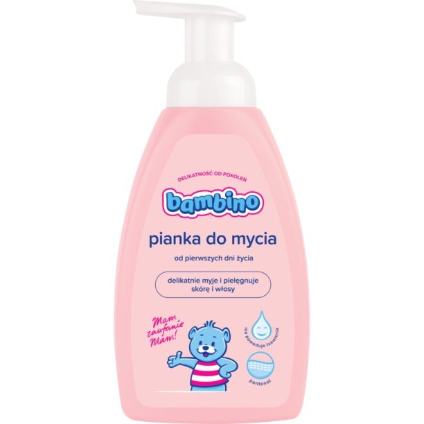 Bambino Baby Wash Foam пяна за вана  за тяло и коса за деца от раждането им 500 мл.