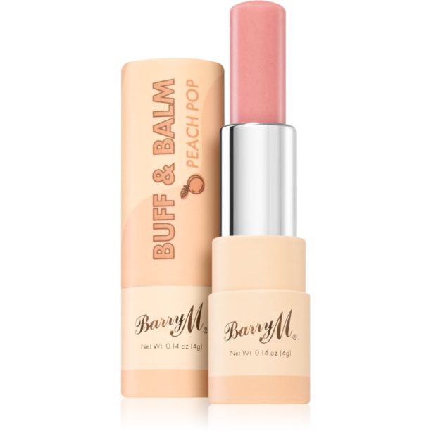 Barry M Buff & Balm изглаждащ балсам за устни за обем цвят Peach Pop 4 мл.