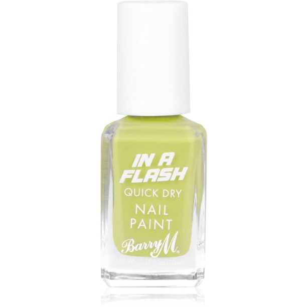 Barry M IN A FLASH бързозасъхващ лак за нокти цвят Lightspeed Lime 10 мл. на ниска цена