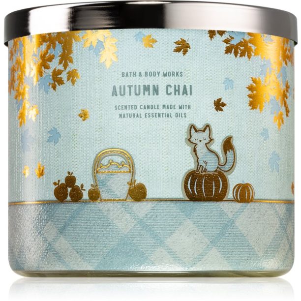 Bath & Body Works Autumn Chai ароматна свещ 411 гр.