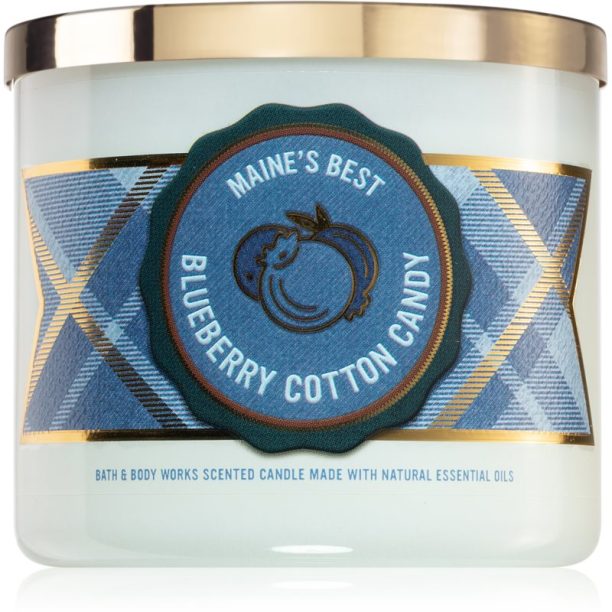 Bath & Body Works Blueberry Cotton Candy ароматна свещ I. 411 гр.