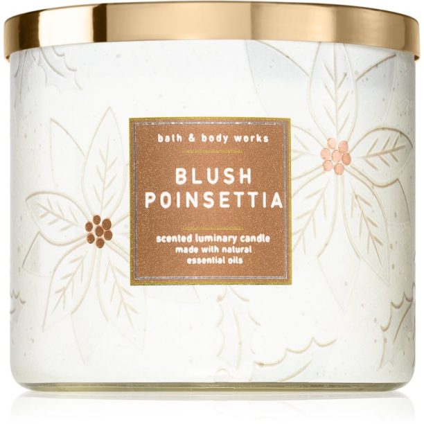 Bath & Body Works Blush Poinsettia ароматна свещ 411 гр.