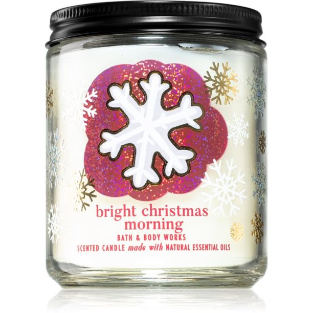 Bath & Body Works Bright Christmas Morning ароматна свещ III. 198 гр.