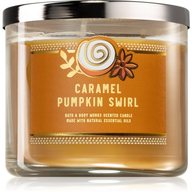 Bath & Body Works Caramel Pumpkin Swirl ароматна свещ I. 411 гр.