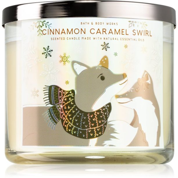 Bath & Body Works Cinnamon Caramel Swirl ароматна свещ I. 411 гр.