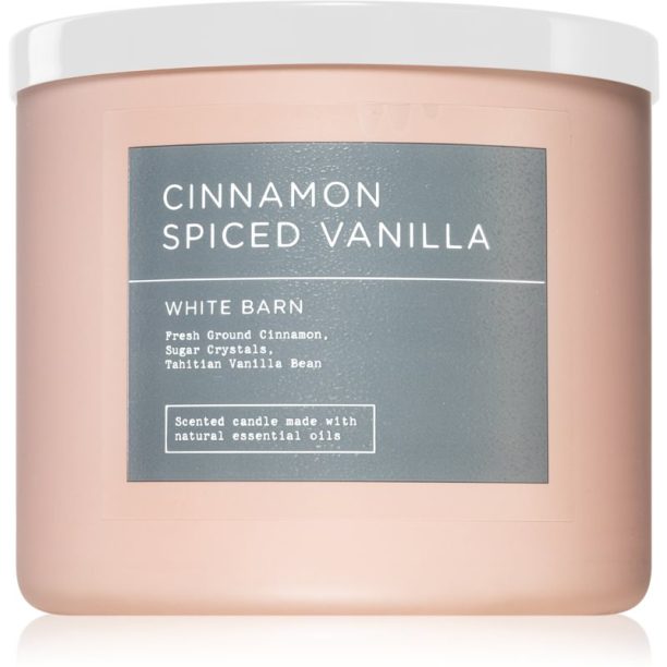 Bath & Body Works Cinnamon Spiced Vanilla ароматна свещ 411 гр.