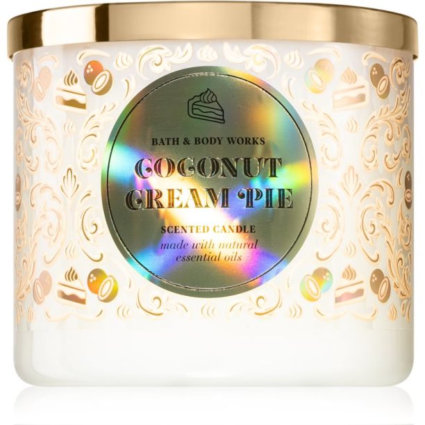 Bath & Body Works Coconut Cream Pie ароматна свещ 411 гр.