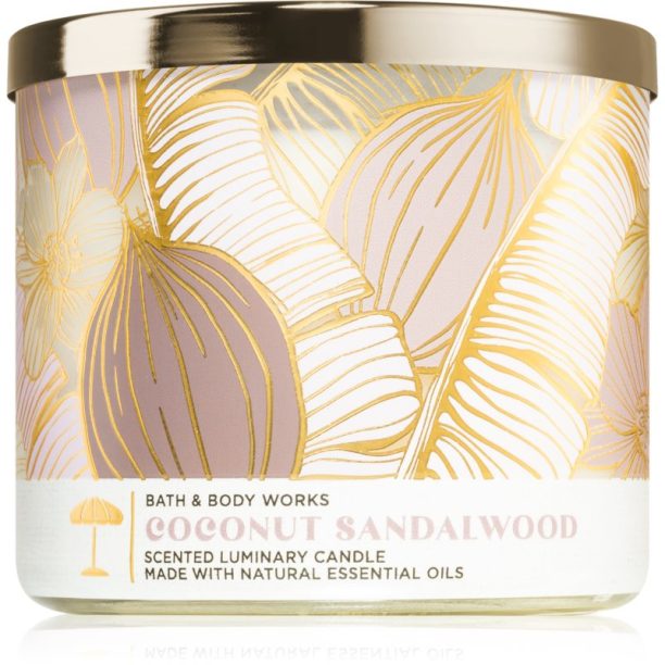 Bath & Body Works Coconut Sandalwood ароматна свещ 411 гр.