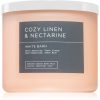 Bath & Body Works Cozy Linen & Nectarine ароматна свещ 411 гр.