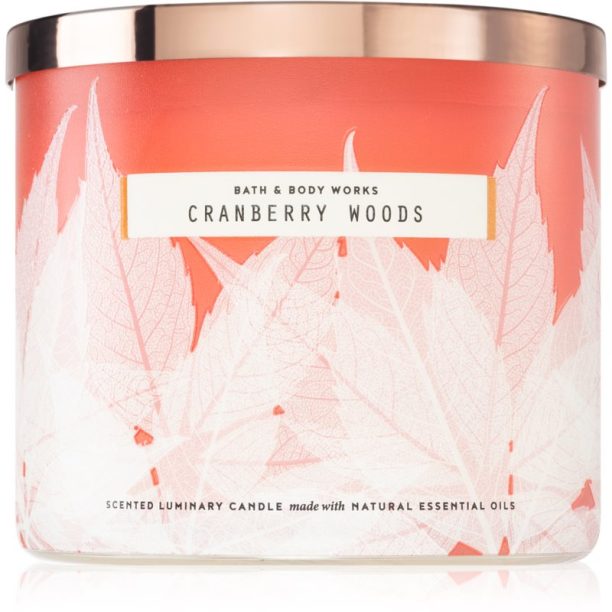 Bath & Body Works Cranberry Woods ароматна свещ 411 гр.