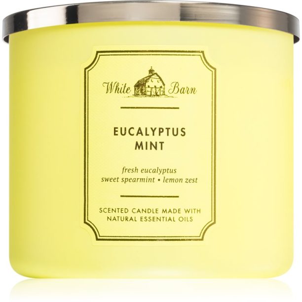 Bath & Body Works Eucalyptus Mint ароматна свещ 411 гр.