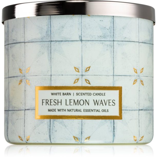 Bath & Body Works Fresh Lemon Waves ароматна свещ 411 гр.