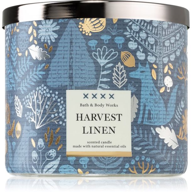 Bath & Body Works Harvest Linen ароматна свещ 411 гр.