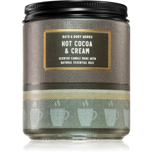 Bath & Body Works Hot Cocoa & Cream ароматна свещ 198 гр.