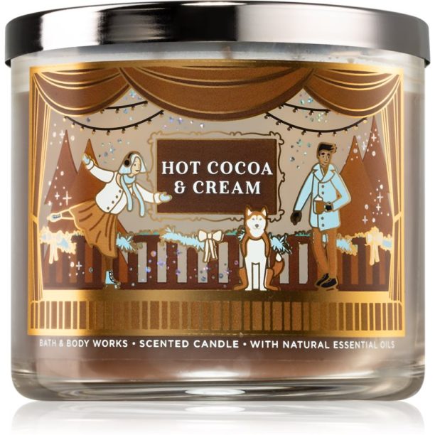 Bath & Body Works Hot Cocoa & Cream ароматна свещ I. 411 гр.