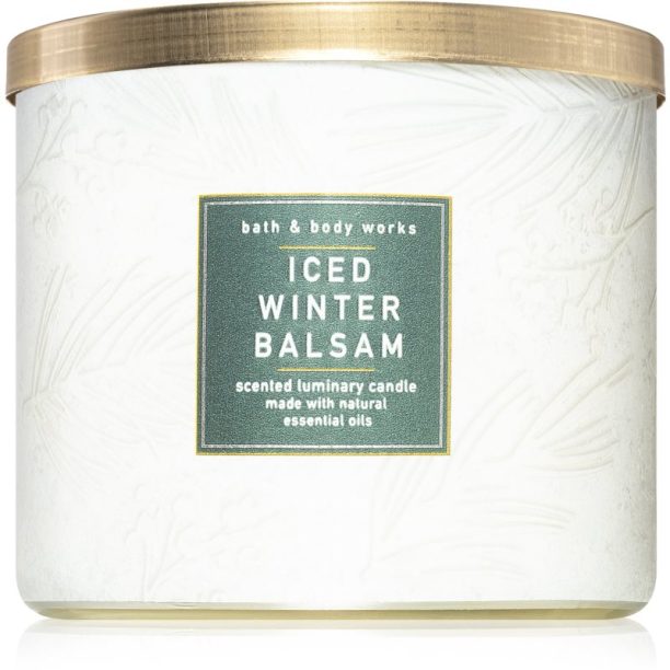 Bath & Body Works Iced Winter Balsam ароматна свещ 411 гр.