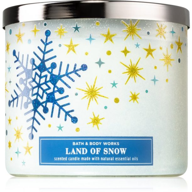 Bath & Body Works Land Of Snow ароматна свещ 411 гр.