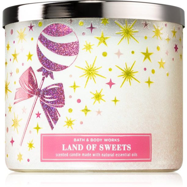 Bath & Body Works Land Of Sweets ароматна свещ 411 гр.