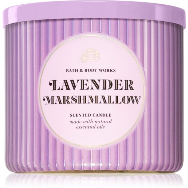 Bath & Body Works Lavender Marshmallow ароматна свещ 411 гр.