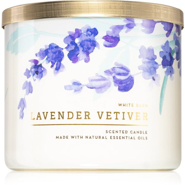 Bath & Body Works Lavender Vetiver ароматна свещ 411 гр.