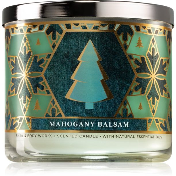 Bath & Body Works Mahogany Balsam ароматна свещ I. 411 гр.