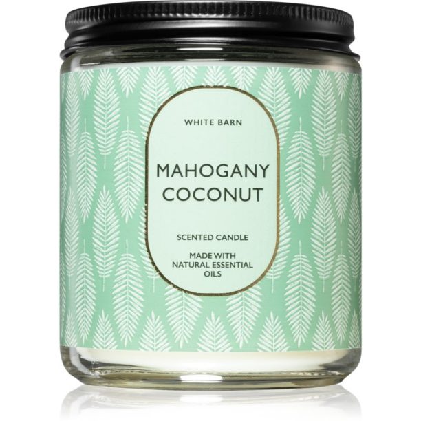 Bath & Body Works Mahogany Coconut ароматна свещ 198 гр.