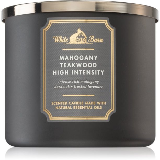 Bath & Body Works Mahogany Teakwood  High Intensity ароматна свещ 411 гр.