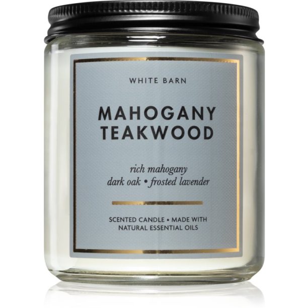 Bath & Body Works Mahogany Teakwood ароматна свещ 198 гр.