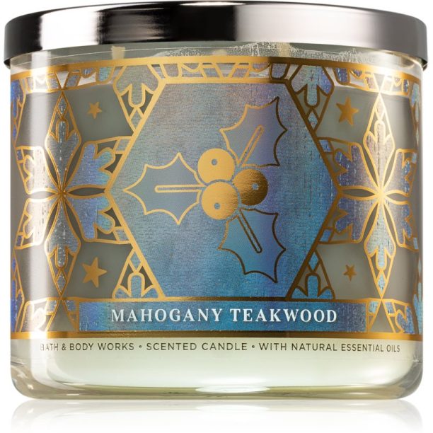 Bath & Body Works Mahogany Teakwood ароматна свещ 411 гр.