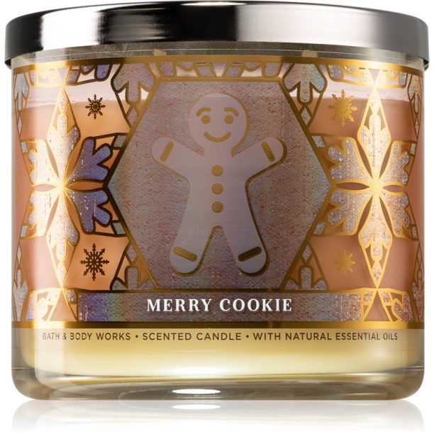 Bath & Body Works Merry Cookie ароматна свещ I. 411 гр.